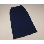 Wms Long Slit Skirt Navy